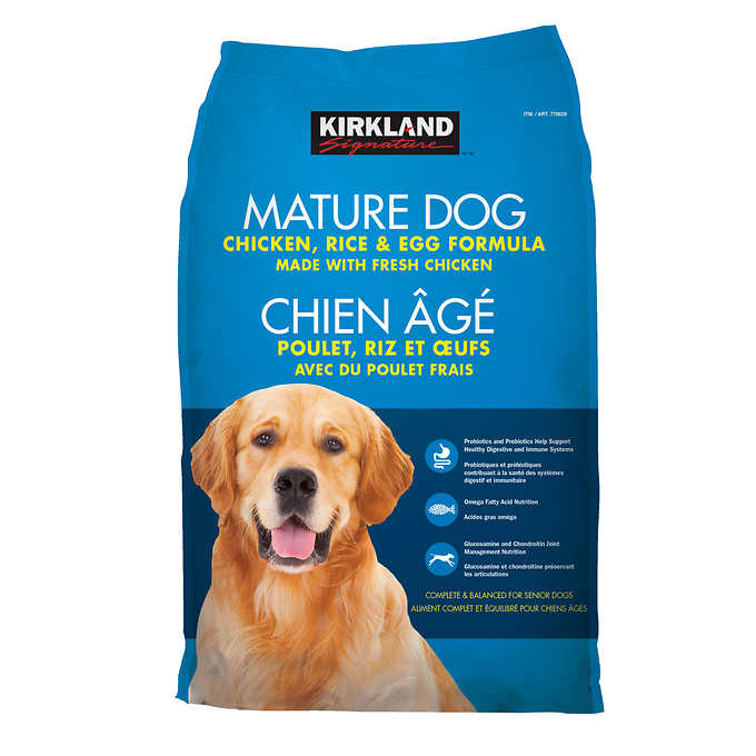 Kirkland Signature Chicken, Rice and Egg Mature Dog Food, 18.1 kg (40 lb.)