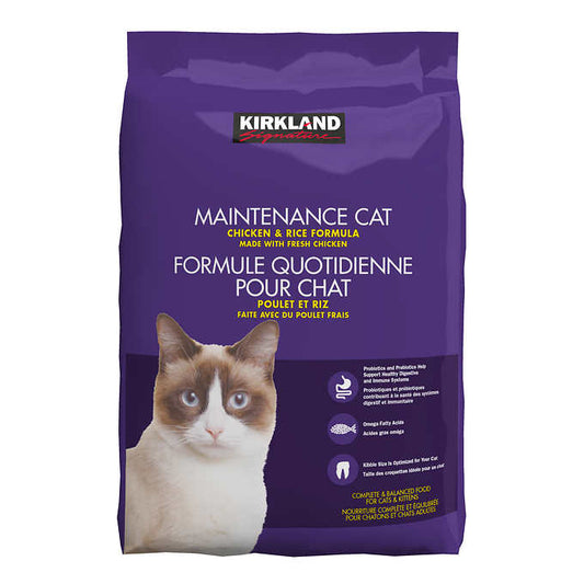 Kirkland Signature Maintenance Cat Chicken & Rice Formula, 9.07kg (20 lb.)