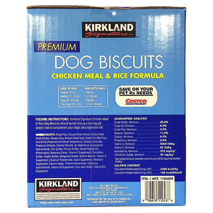 Kirkland Signature Chicken Meal & Rice Formula Dog Biscuits 6.79Kg