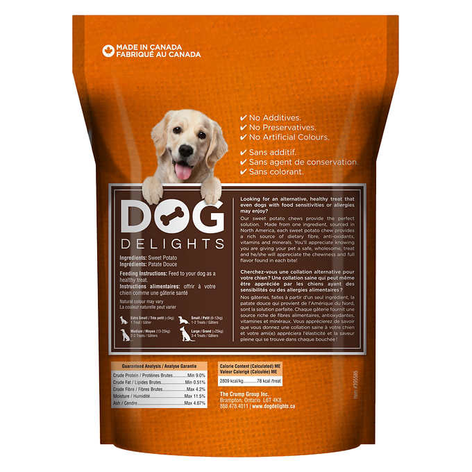 Dog Delights Sweet Potato Chews, 680g