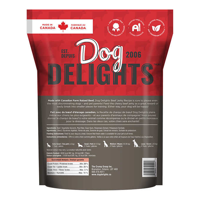 Dog Delights Beef Jerky 1.36kg