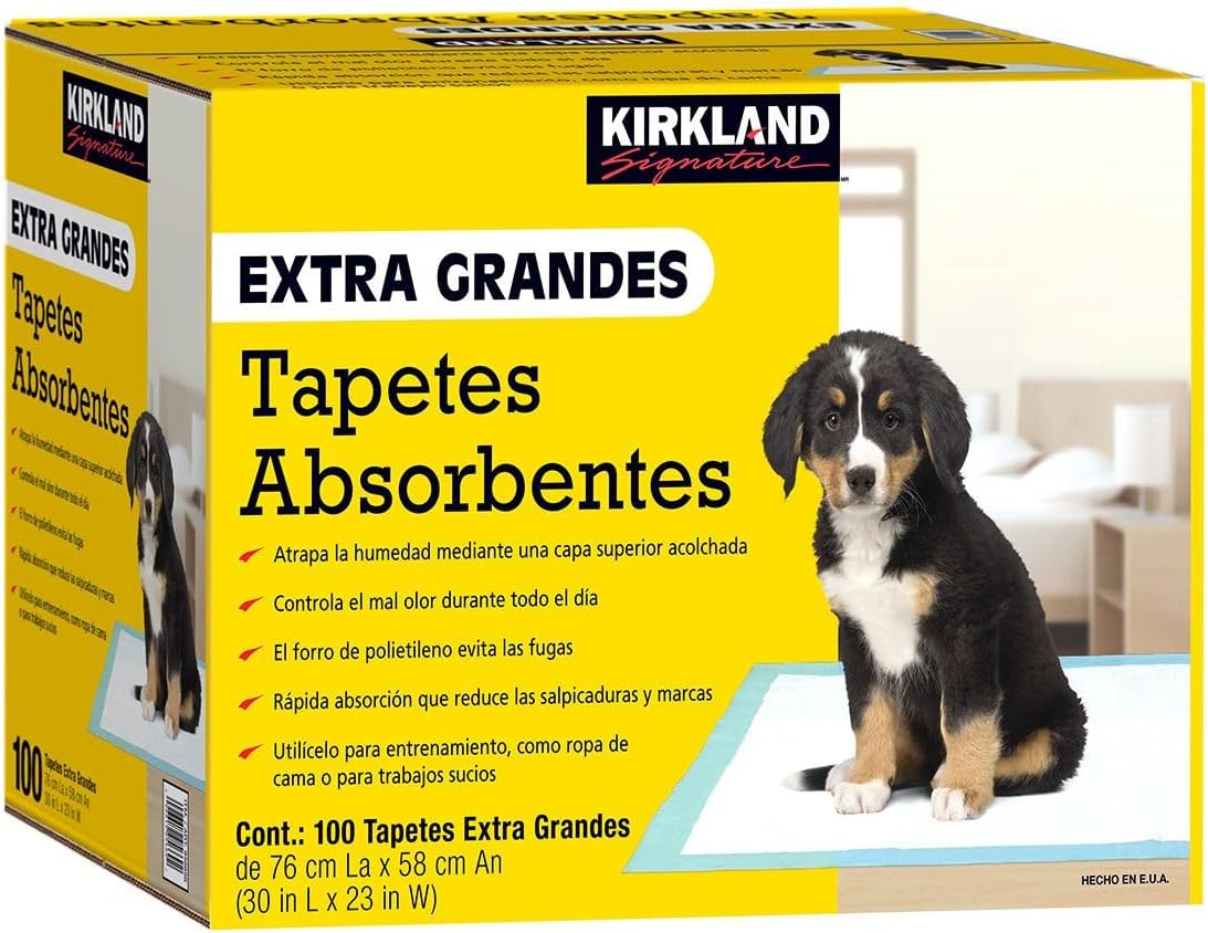 Kirkland Signature Extra-Large Absorbent Pads, 100 Large Pads, 30x23 (Original Version)