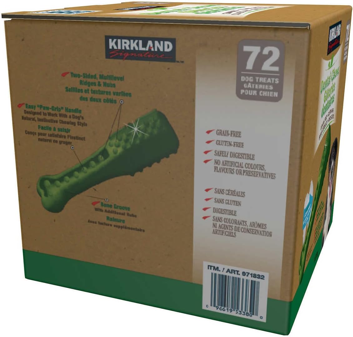 Kirkland Signature Dental Chews Pack of 72 Net Wt 1.9 Kg, 1.9 Kilogram