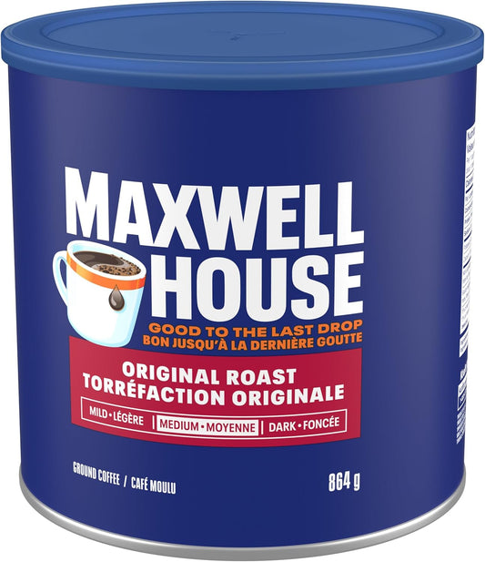 Maxwell House Medium Original Roast Ground Coffee, 864 gr Tin