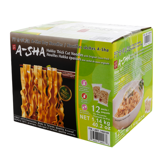 A-Sha Hakka Thick Cut Noodles Original 12 x 95 g