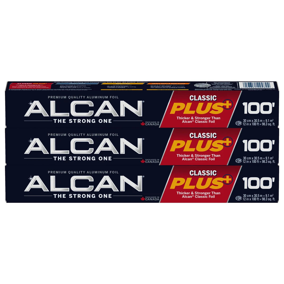 Alcan Classic Plus Aluminum Foil Wrap, 3-pack