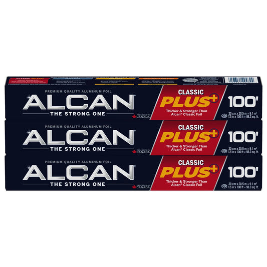 Alcan Classic Plus Aluminum Foil Wrap, 3-pack