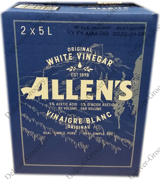 Allen’s White Vinegar, 2 x 5 Ltr