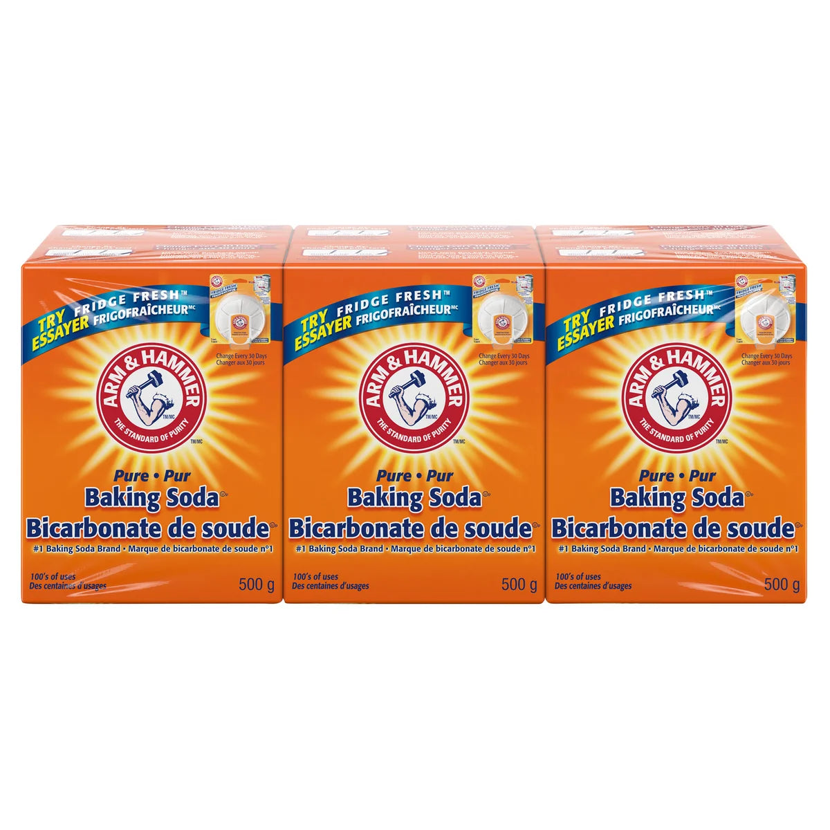 Arm & Hammer Pure Baking Soda, 6 x 500 g, 6