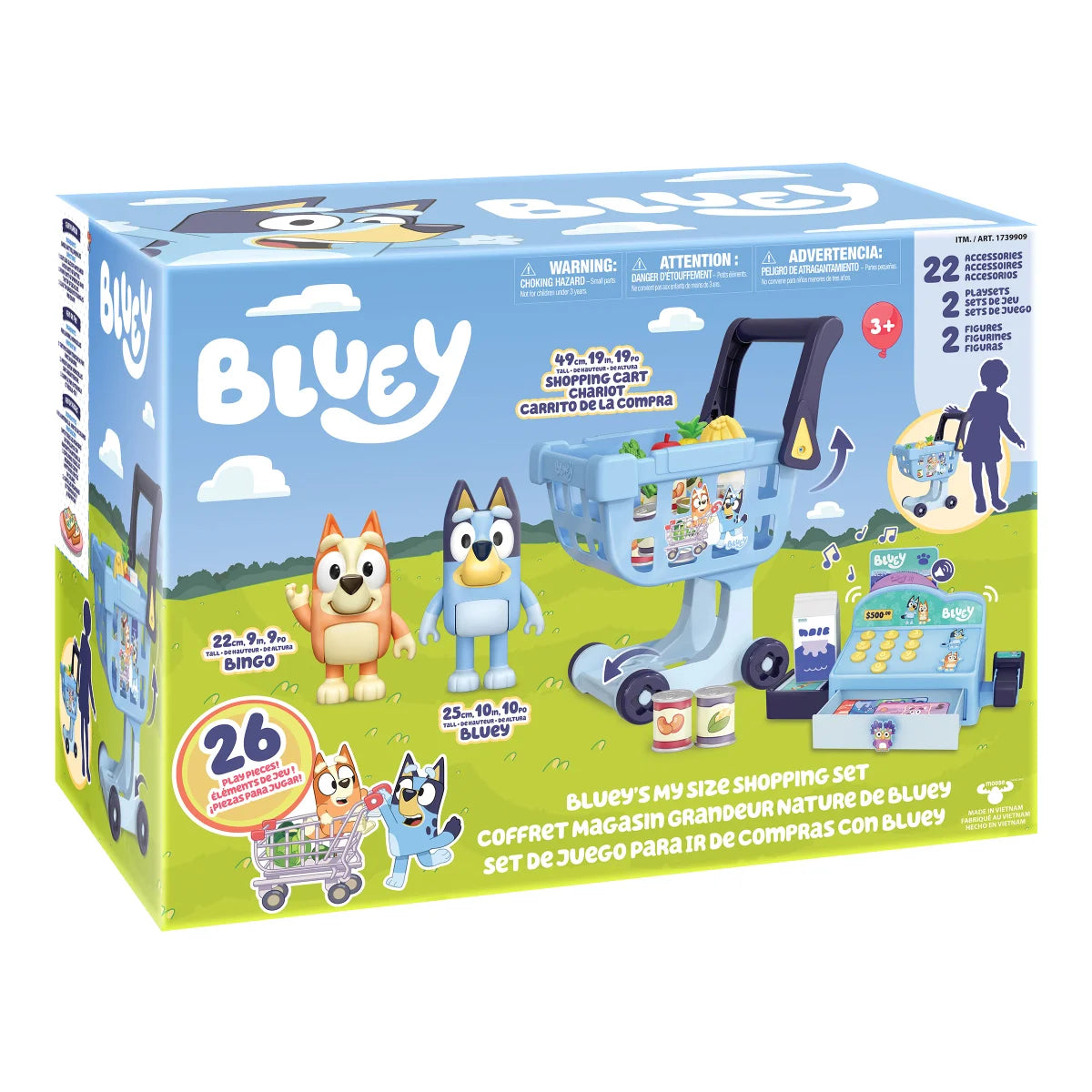 Bluey S11 My Size Shopping Cart Set