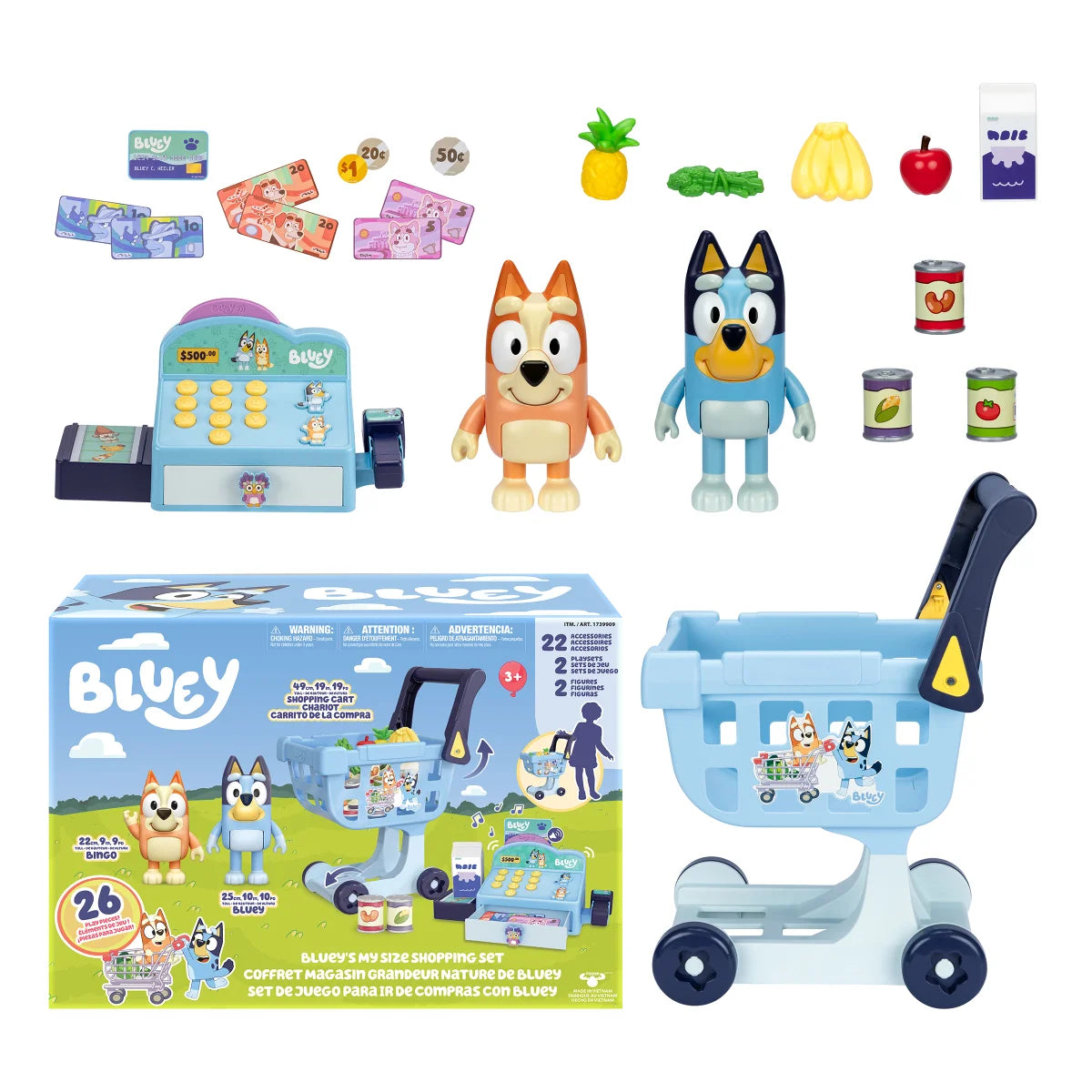 Bluey S11 My Size Shopping Cart Set