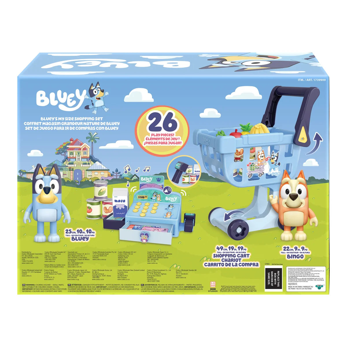 Bluey S11 My Size Shopping Cart Set