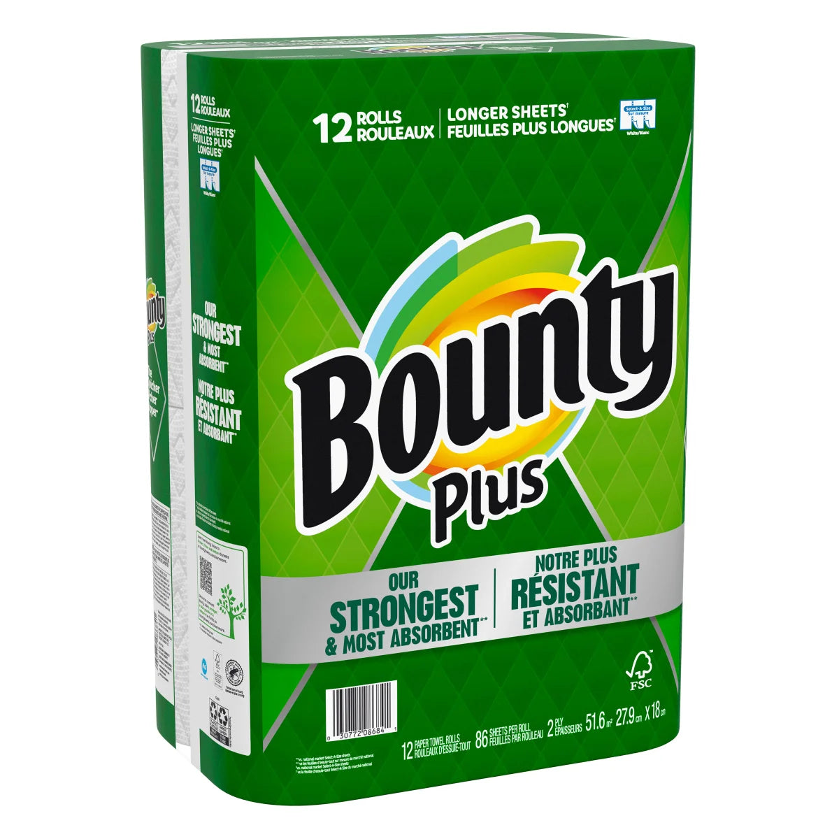 Bounty Plus Paper Towels 12 Rolls x 86 Sheets