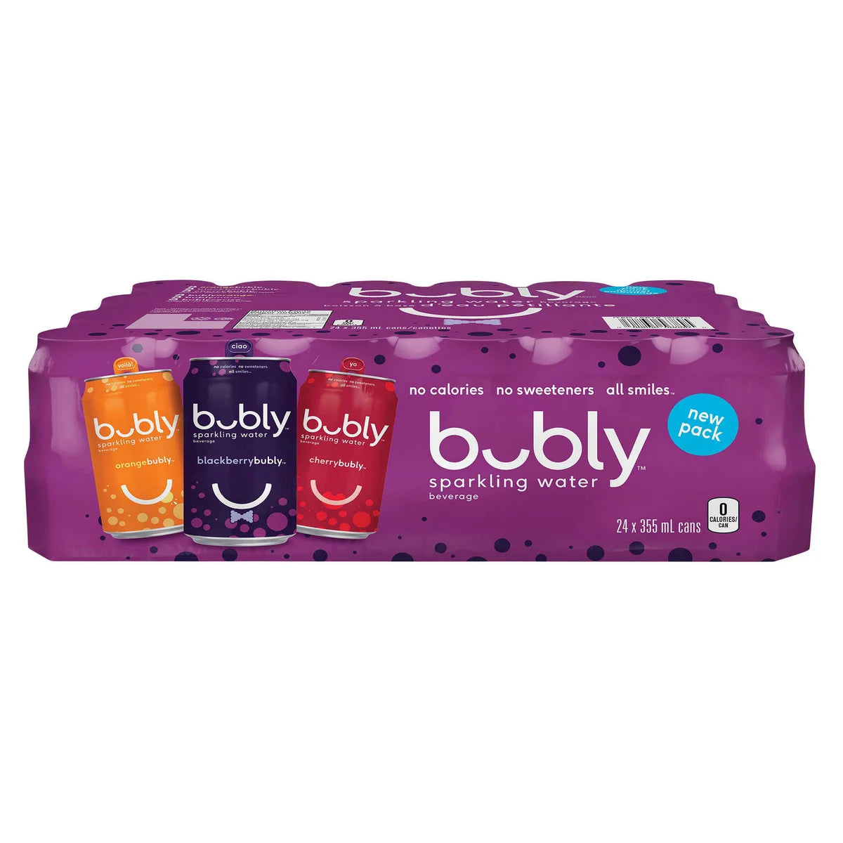 Bubly Sparkling Water Variety 355 mL 24-packs