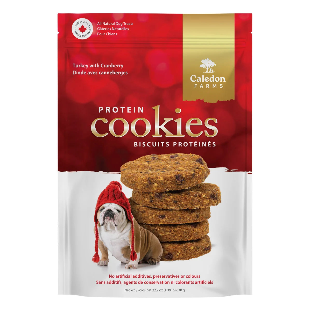 Caledon Farms Protein Cookie Dog Treats in Holiday Gift Tin 1.25 kg (44.4 oz.)