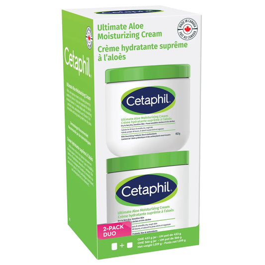 Cetaphil Ultimate Aloe Moisturizing Cream, 566 g and 453 g