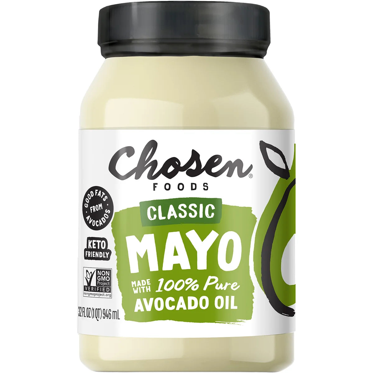 Chosen Foods Classic Made with avocado oil Mayonnaise, 946 ml