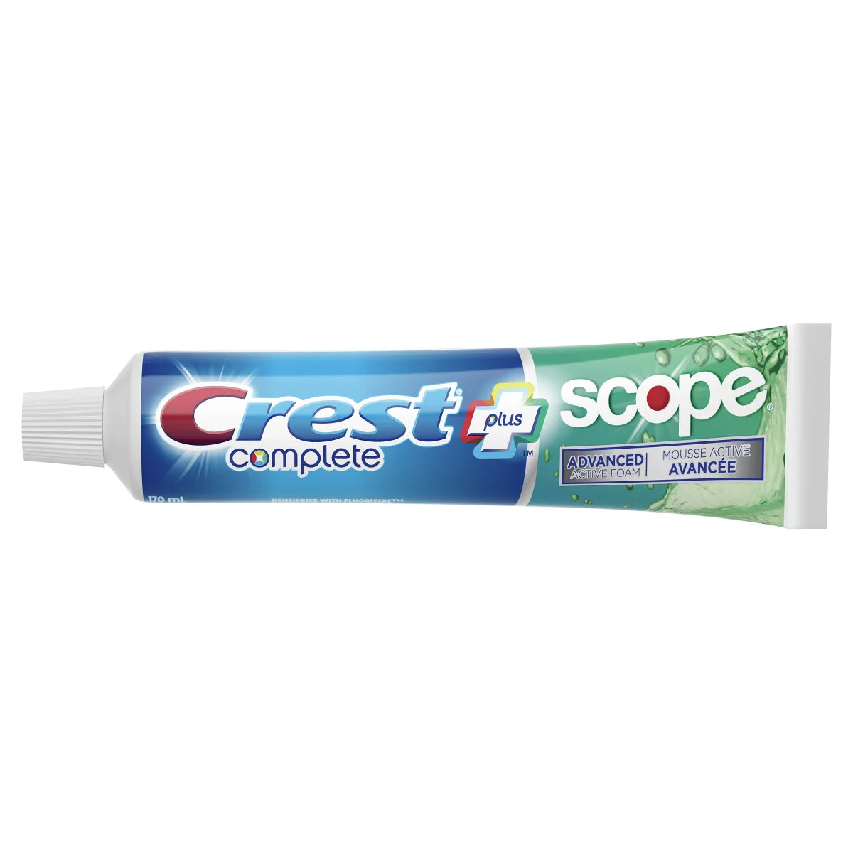 Crest Complete Plus Scope Advanced Active Foam Toothpaste, 5 x 170 mL