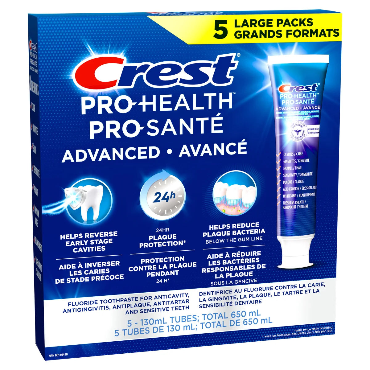 Crest Pro-Health Advanced Intensive Clean, 5x 130 mL