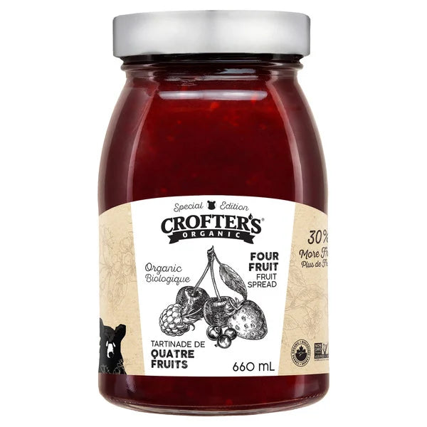 Crofter's Organic Four Fruit Spread Jam 660 ml