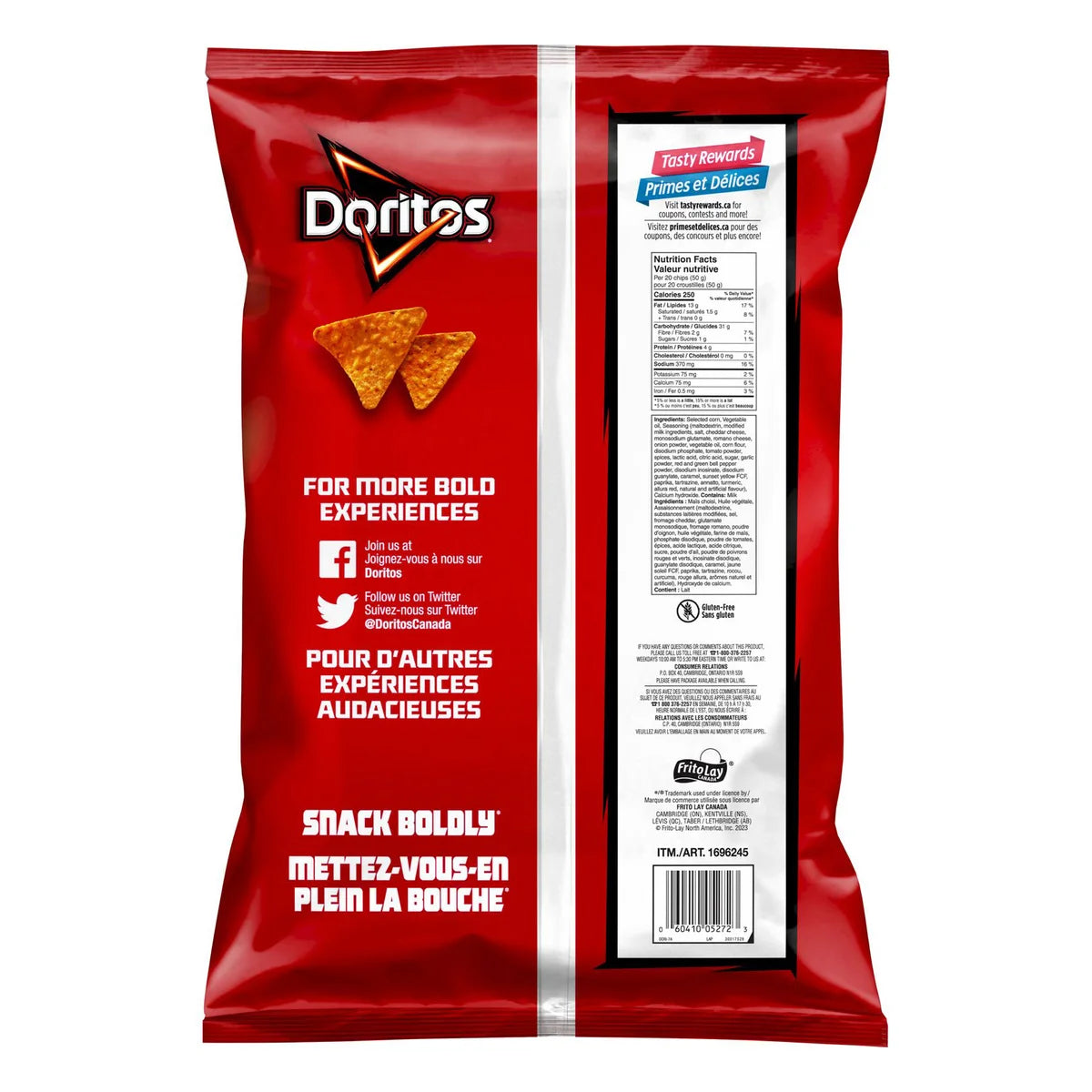 Doritos Nacho Cheese Tortilla Chips, 730 g