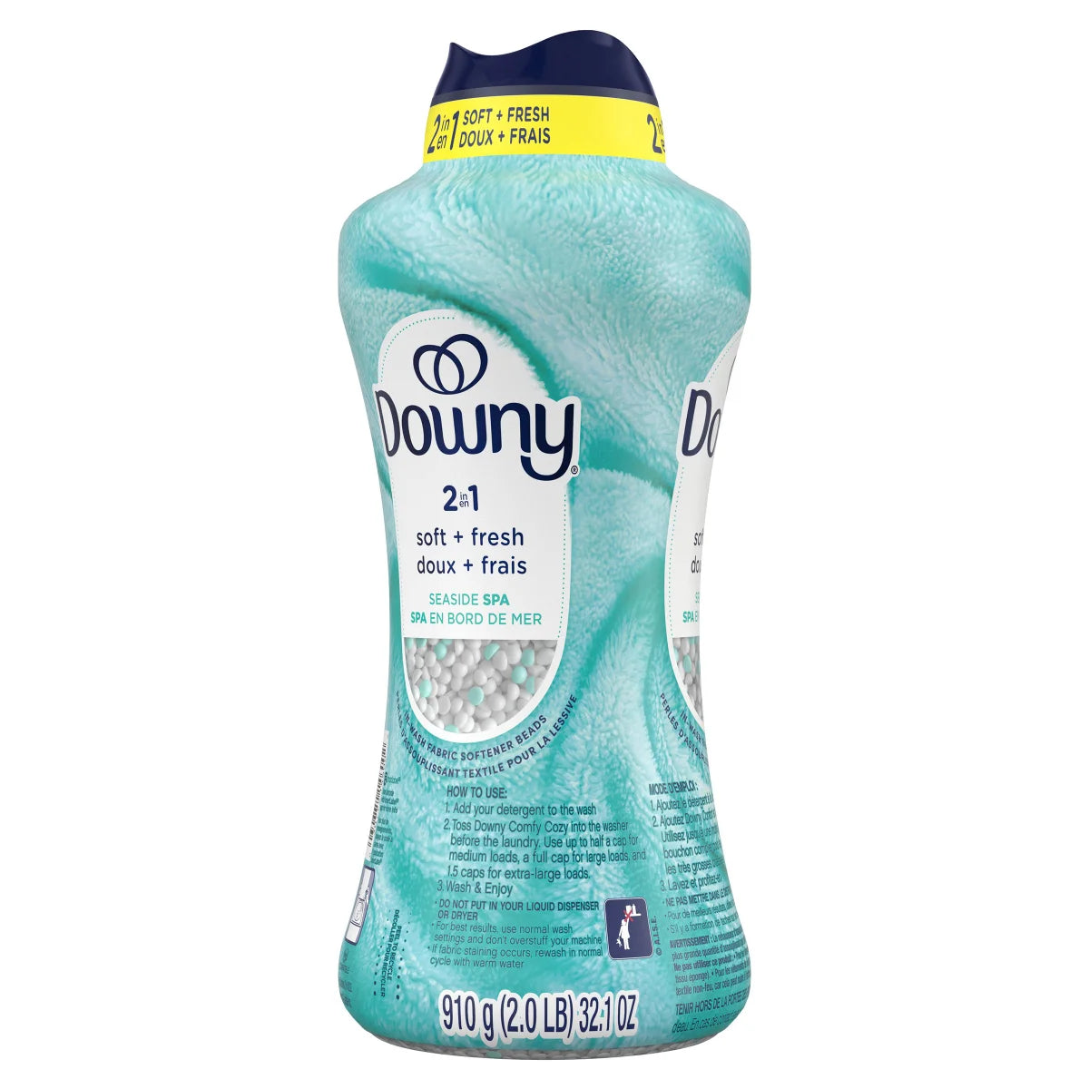 Downy 2-in-1 Soft + Fresh Fabric Softener Seaside Spa, 910 g