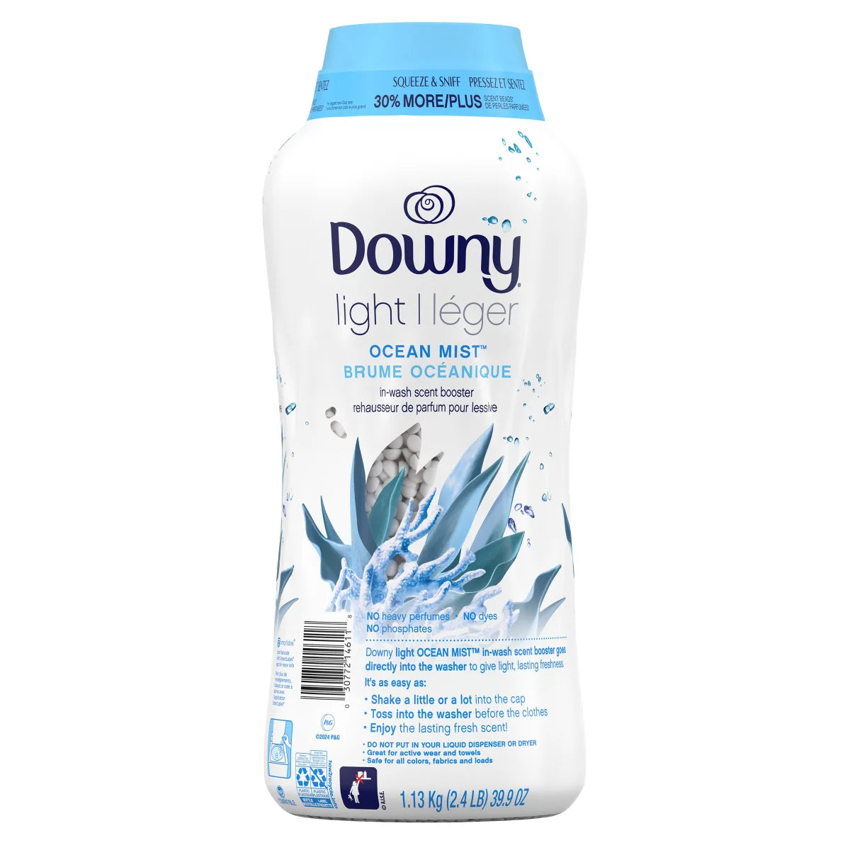 Downy Unstopables Ocean Mist In-wash Scent Booster Beads, 1.13 kg