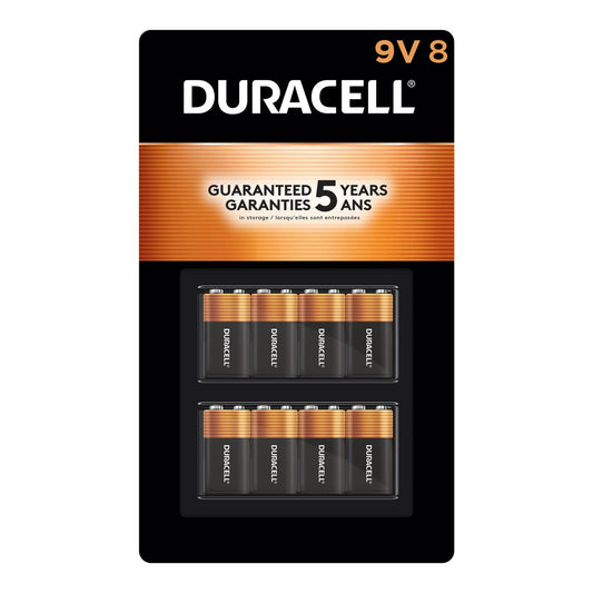 Duracell CopperTop 9V Batteries, 8-count