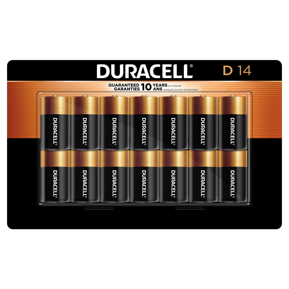 Duracell CopperTop D Batteries, 14-count