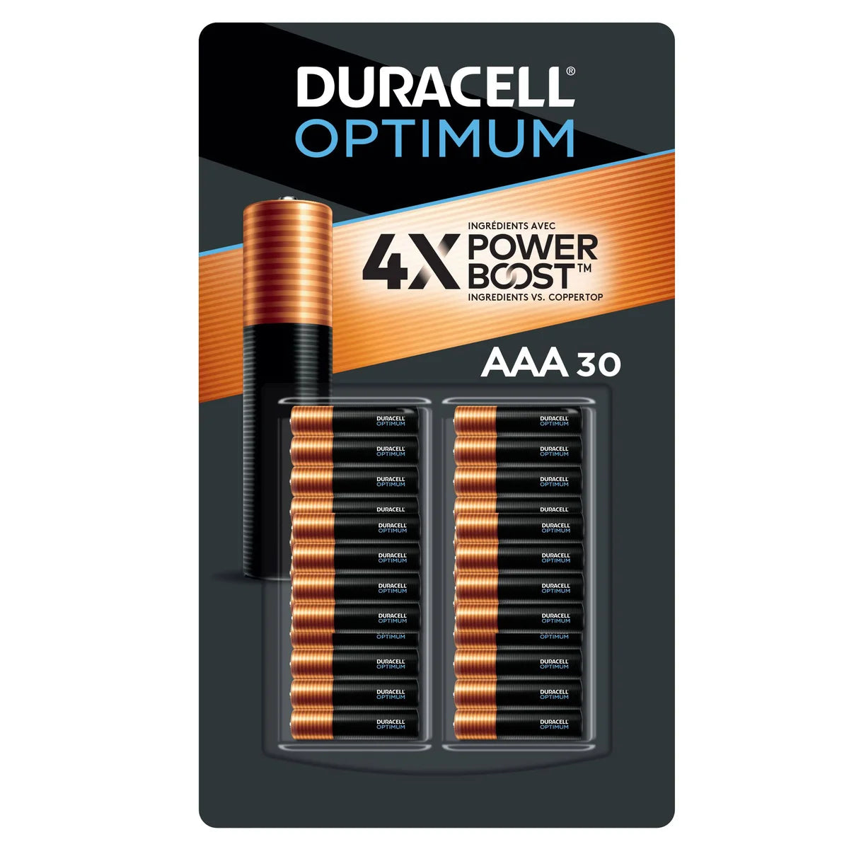 Duracell Optimum AAA Batteries with Power Boost Ingredients, 30 count