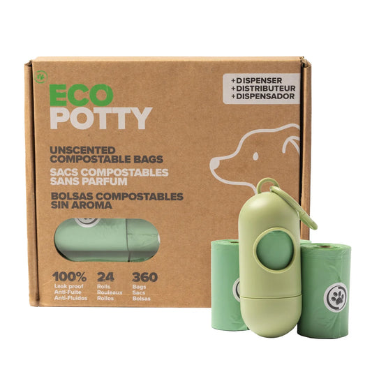 ECO POTTY – Compostable Poop Bags for Pets, 360-count