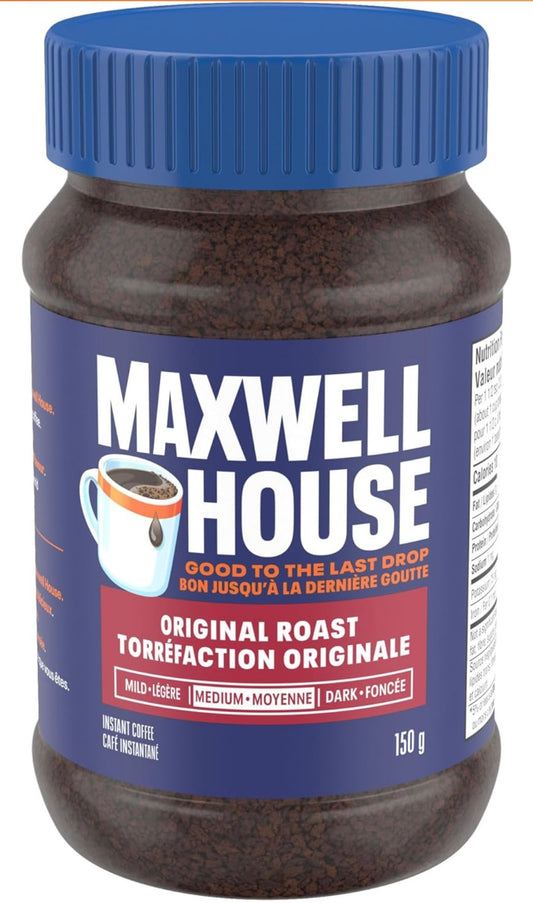 Maxwell House Original Roast Instant Coffee, 150g