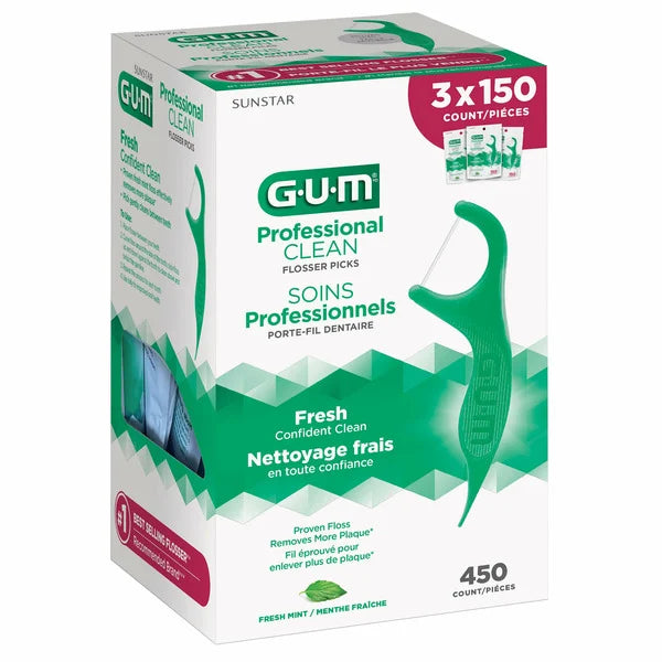 GUM Pro Clean Flossers Mint 450 ct