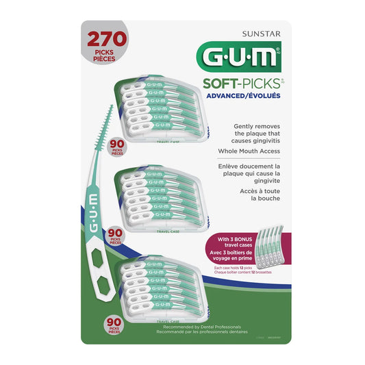 GUM Soft-Picks Advanced Dental Picks, 270 ct