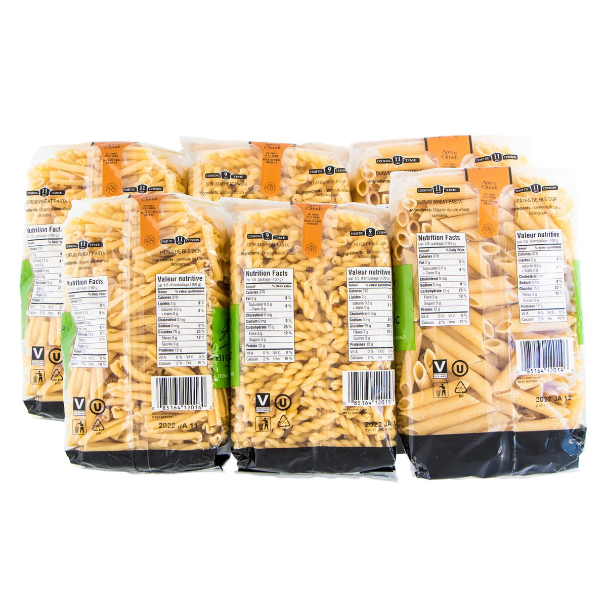 Garofalo Organic Pasta Variety Pack, 6 × 500 g