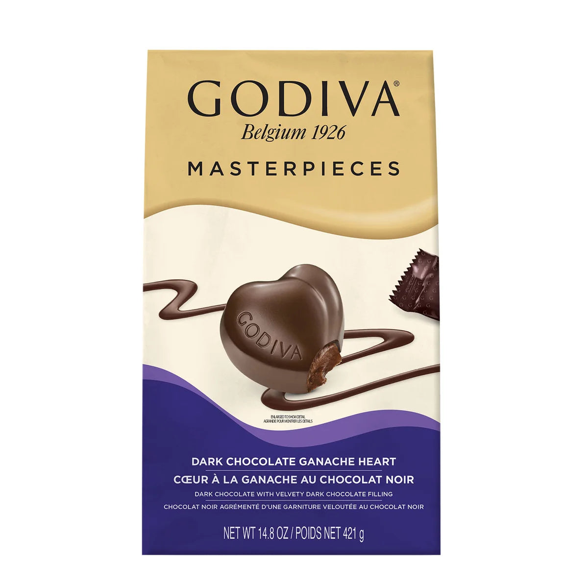 Godiva Masterpieces Dark Chocolate Ganache Hearts, 421 g