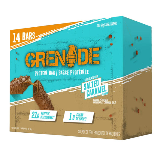 Grenade Chocolate Chip Salted Caramel Flavoured Protein Bars, 14 × 60 g