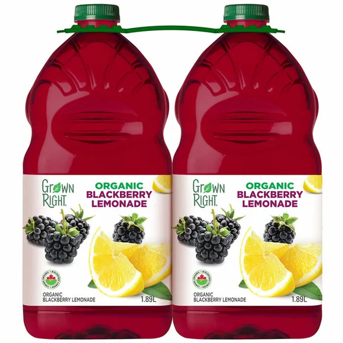 Grown Right Organic Blackberry Lemonade 2x1.89L