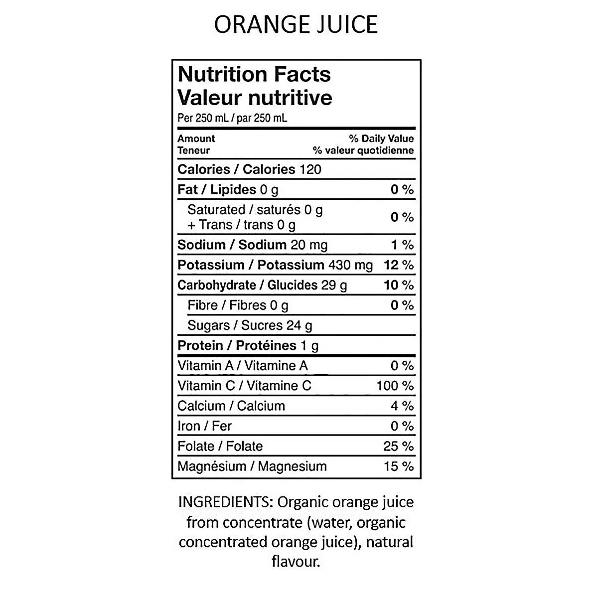 Grown Right Organic Orange Juice, 2 x 1.89 L