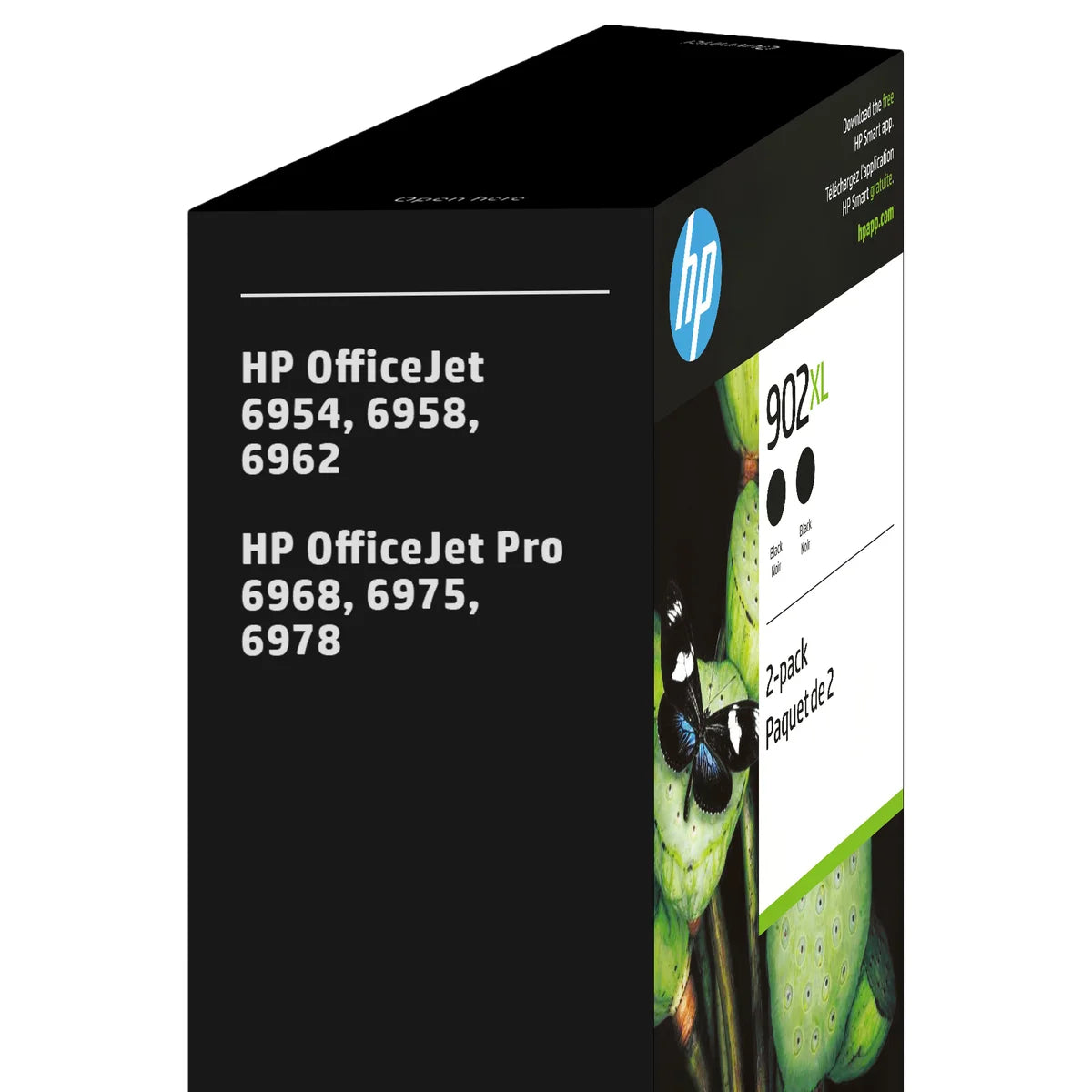 HP 902XL Black High Yield Ink Cartridges (T0A40BN) Twin-pack