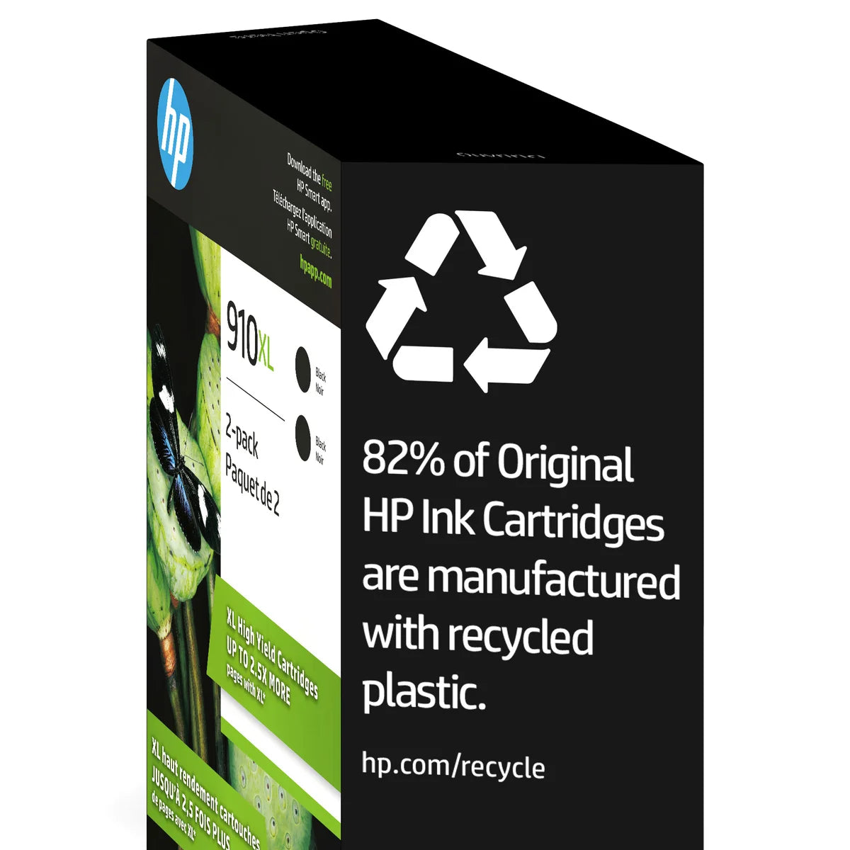 HP 910XL High Yield Black Original Ink Cartridge (3JB42BN) Twin-pack