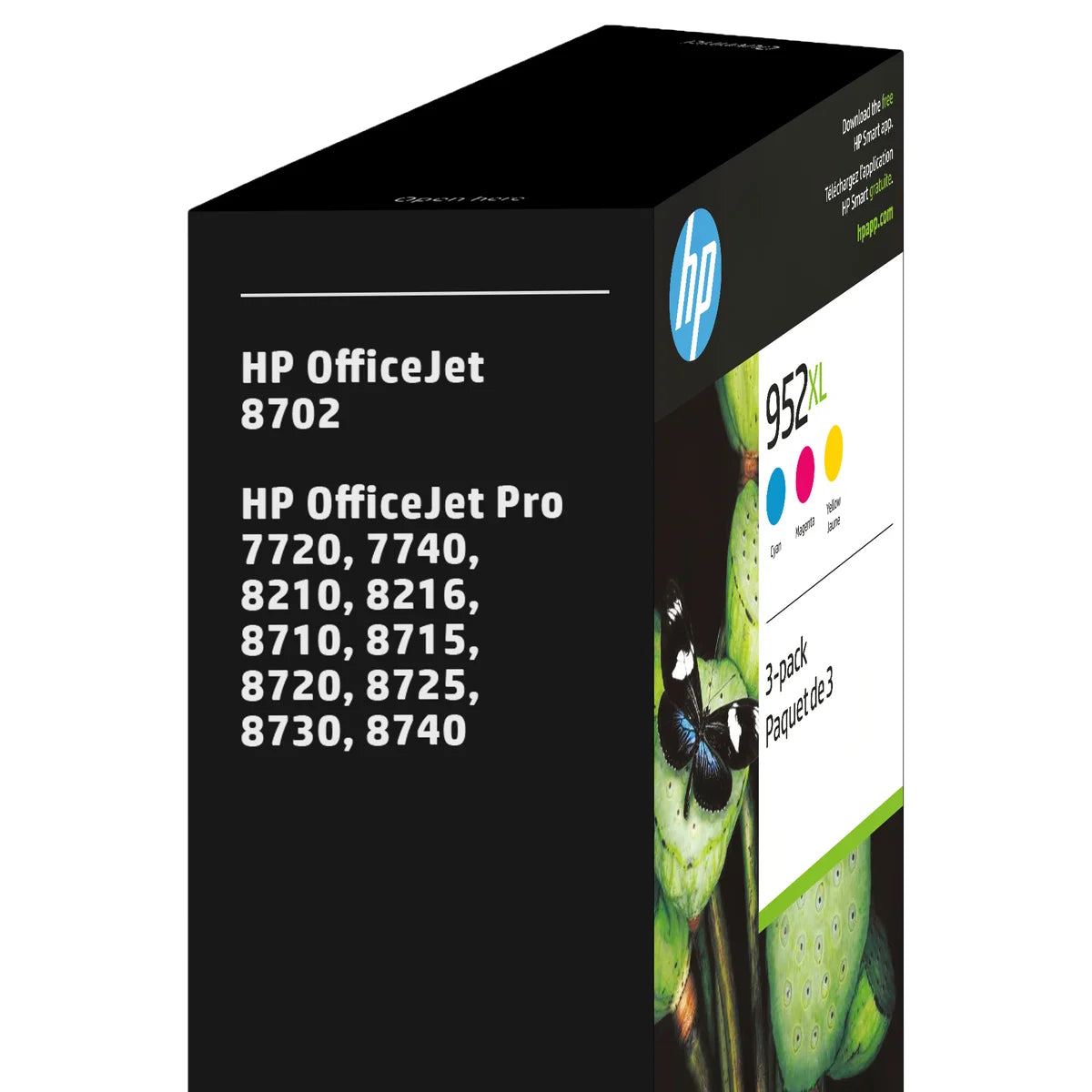 HP 952XL Cyan, Magenta and Yellow High Yield Original Ink Cartridges (N9K30BN) Combo pack