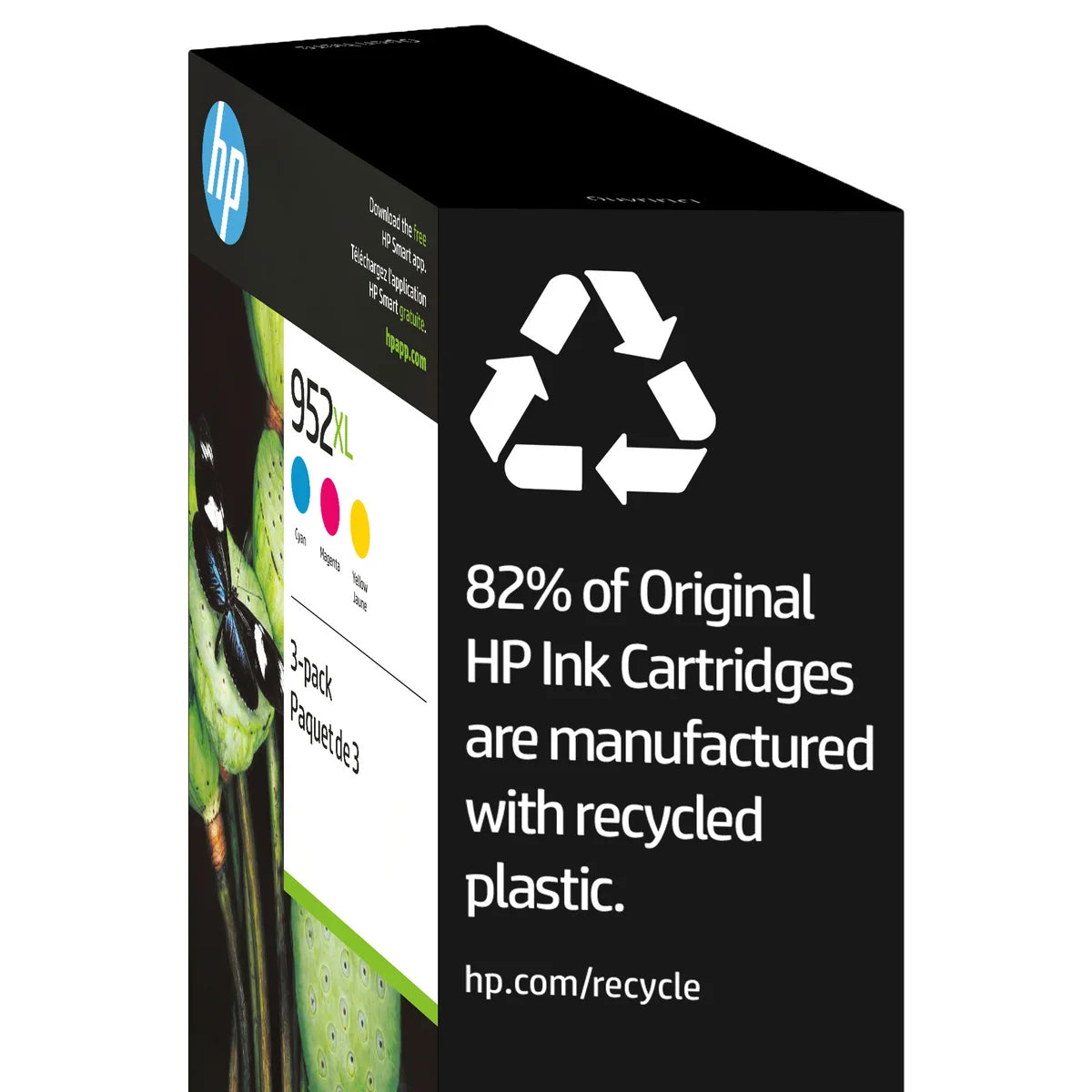 HP 952XL Cyan, Magenta and Yellow High Yield Original Ink Cartridges (N9K30BN) Combo pack