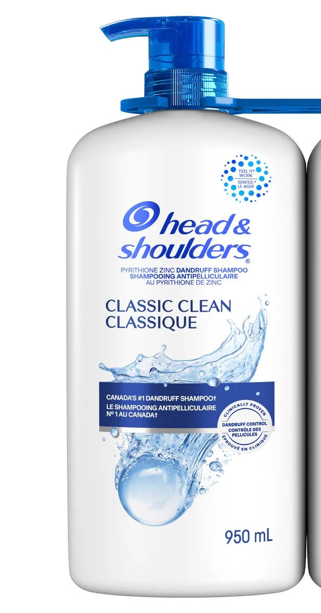 Head and Shoulders Classic Clean Anti-dandruff Shampoo, 950 mL