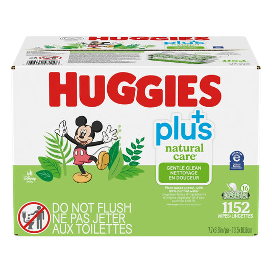 Huggies Natural Care Plus Wipes, 16-pack of 72