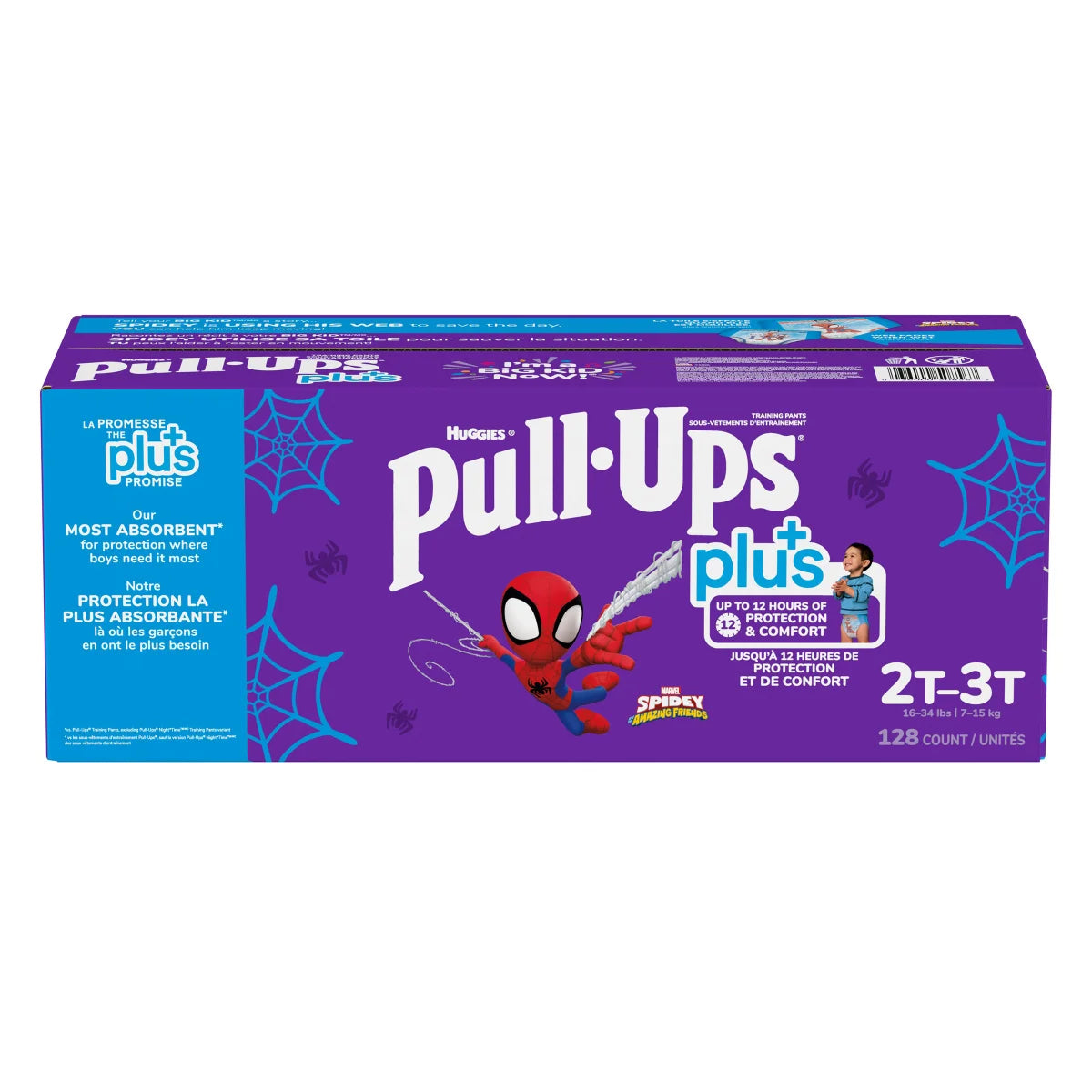 Huggies Pull-Ups Plus Training Pants, 2T to 3T Boy 128 Units