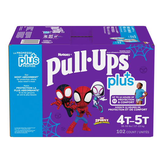 Huggies Pull-Ups Plus Training Pants, 4T to 5T Boy 102 Units