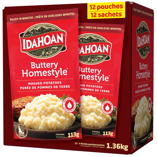 Idahoan Buttery Homestyle Mashed Potatoes, 12 x 113g