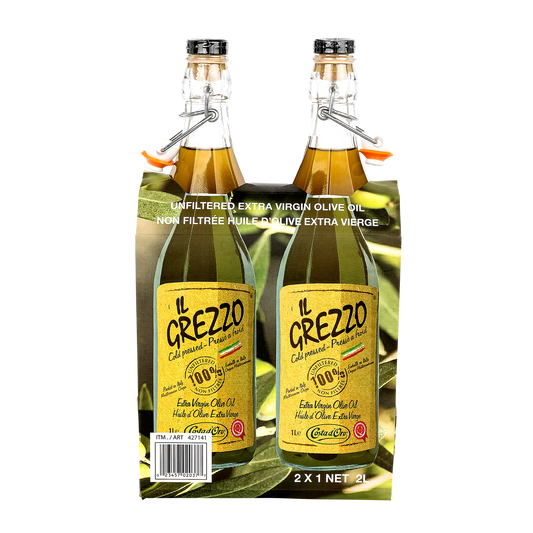 IL Grezzo Unfiltered Extra Virgin Olive Oil 2 × 1 L