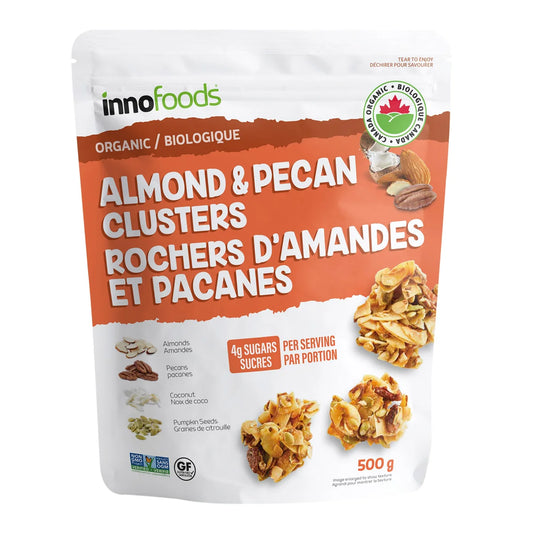 Inno Foods Organic Almond and Pecan Clusters, 500 g